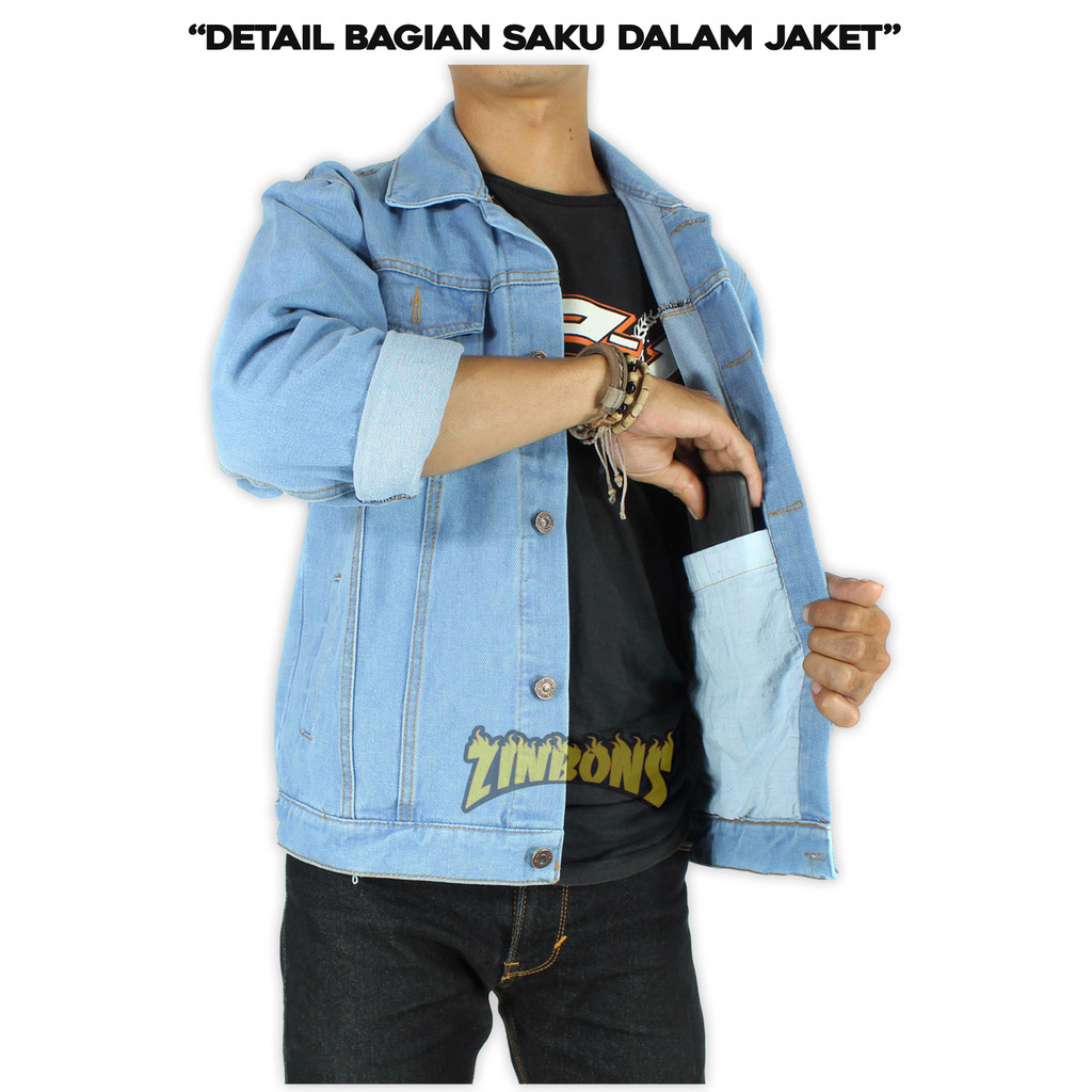 JAKET JEANS PRIA WARNA LIGHT BLUE JAKET DENIM BEST QUALITY