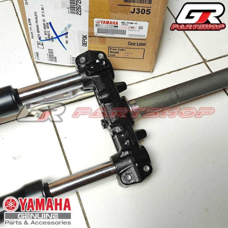 segitiga + shokbreaker set depan hitam mio smile soul fino ori ygp original yamaha shok breker shokbreker segitiga garpu