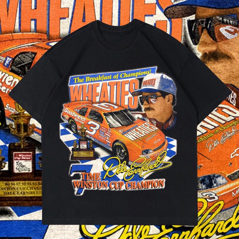 KAOS BAJU VINTAGE NASCAR “DALE WINSTON CUP CHAMPION” |T-SHIRT NASCAR DALE WINSTON |BAJU KAOS OVERSIZ