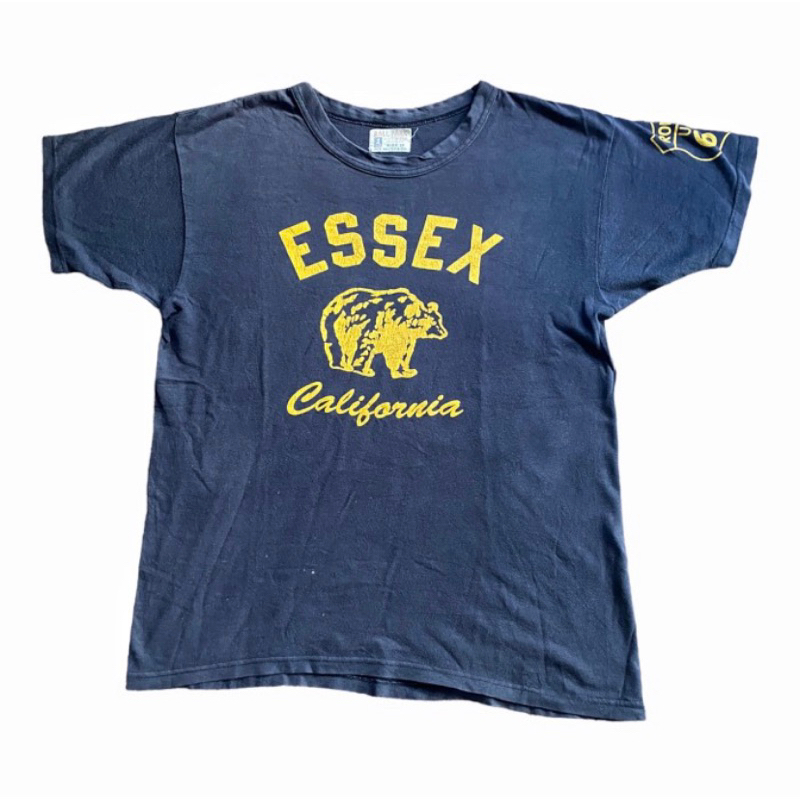 The Real McCoy’s Ballpark Joe McCoy Japan Navy T Shirt Size 38 Route 66 Essex Ca.