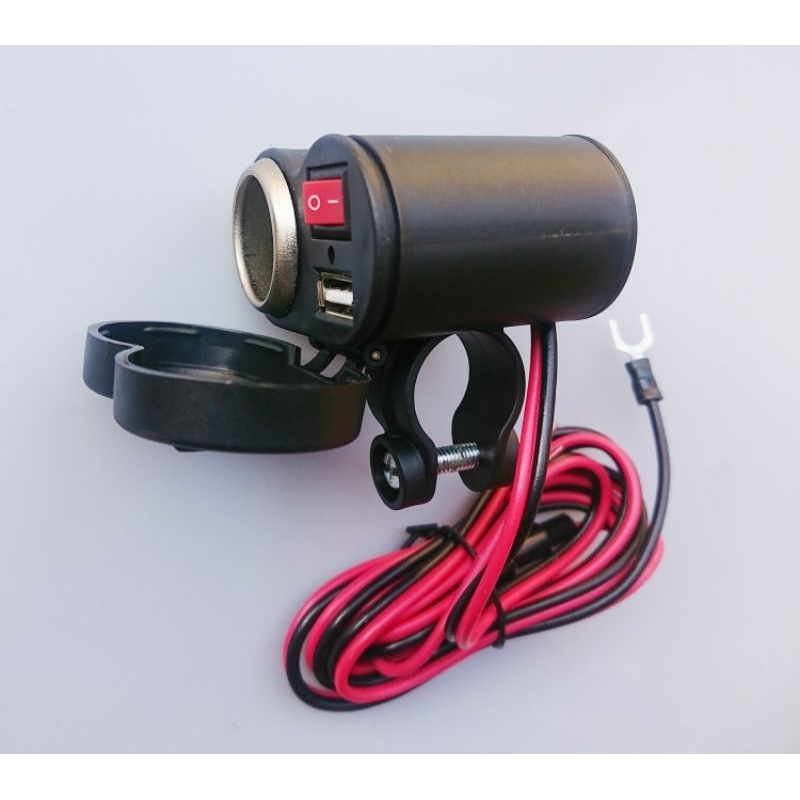 Charger hp motor stang 2 in 1 Motor Bike phone charging lighter USB 2A