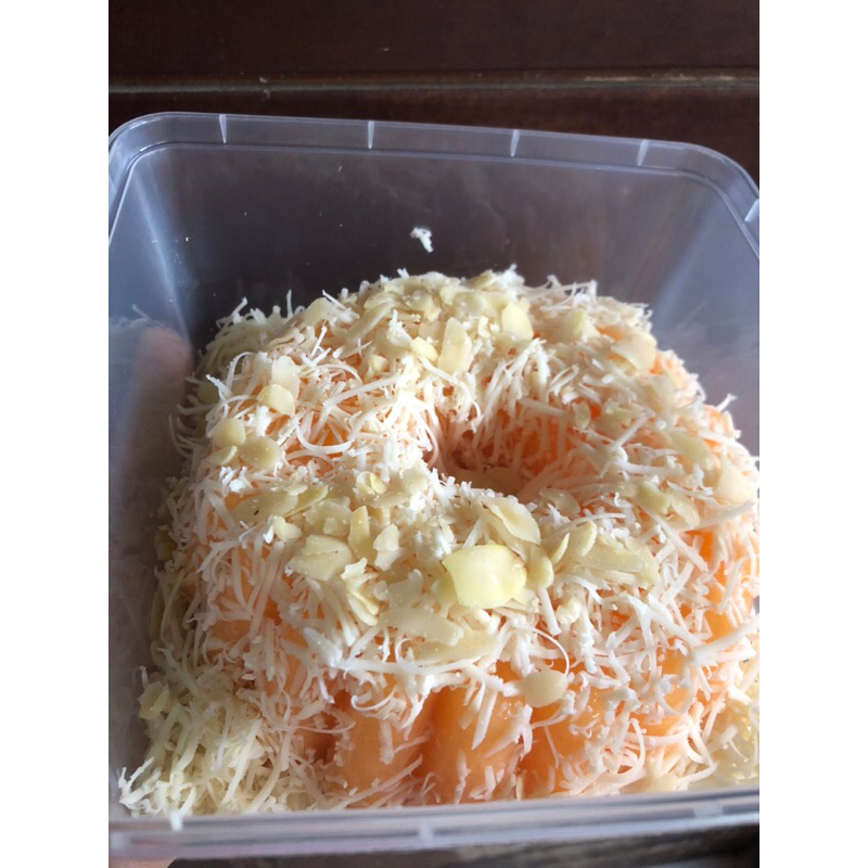 

puding cheese almond