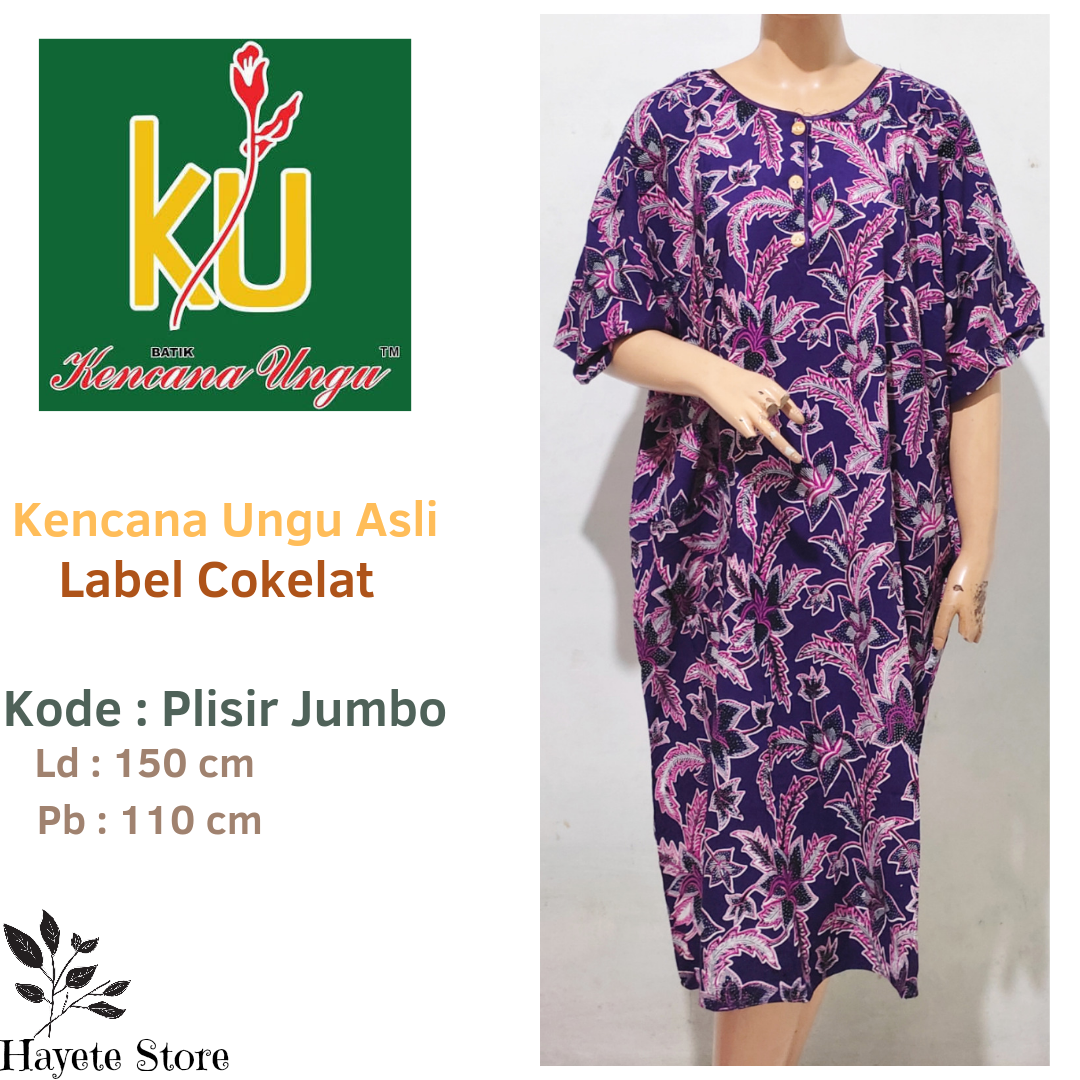 Daster Kencana Ungu Label Coklat Jumbo