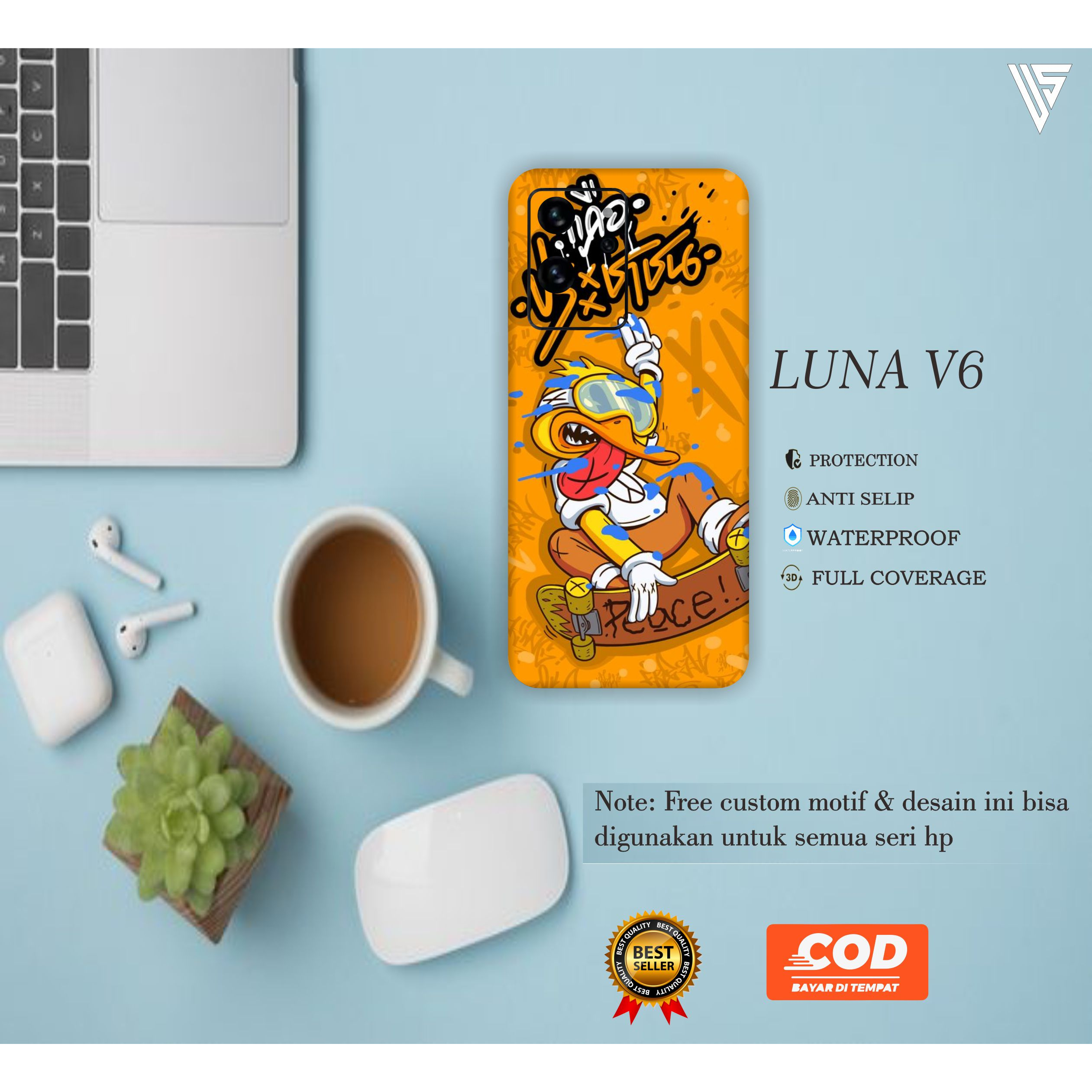 GARSKIN HANDPHONE LUNA V6 (ISI 2PCS)