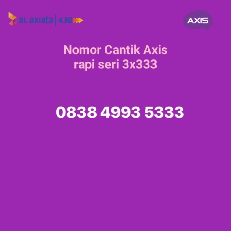 nomor axis cantik seri ekor triple