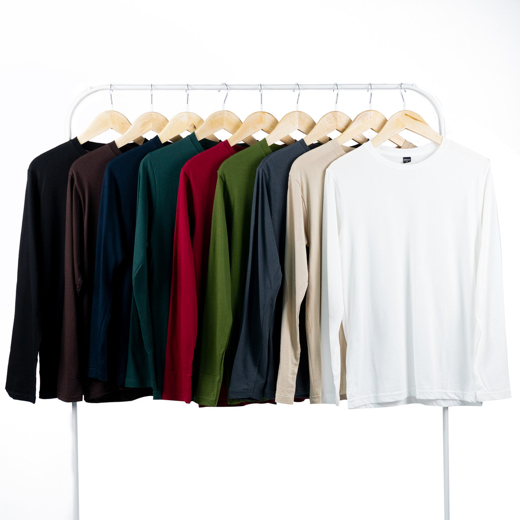 Kaos Polos Long Carbon V-15 (Best Seller)