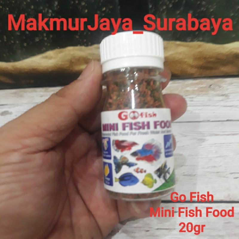 Pelet pakan ikan GO Fish mini fish food 20gr ikan cupang guppy man fish nemo