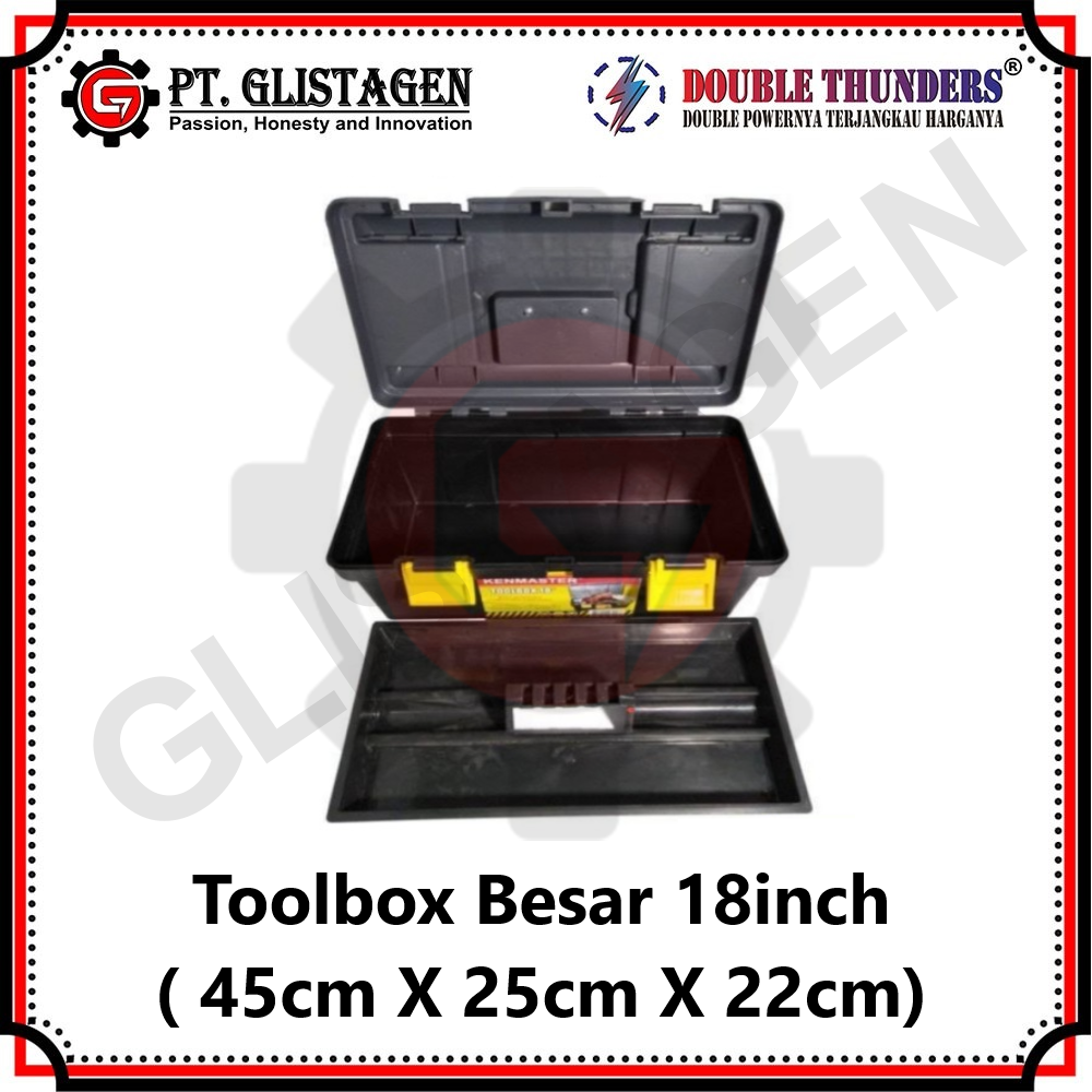 Toolbox Besar 18&quot; inch Tool Box Kit Tempat Kunci Perkakas HIGH QUALITY