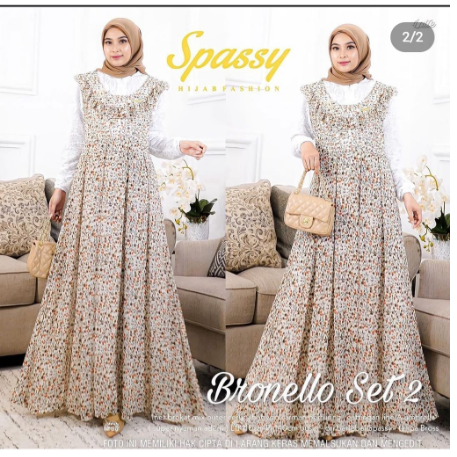Bronello Dress Motif Nyatu || Realpict (COD Bayar Ditempat)