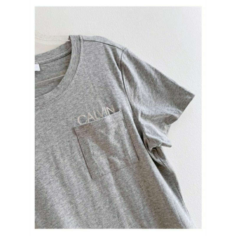 Calv*n Kln marled grey t shirt dres with pocket