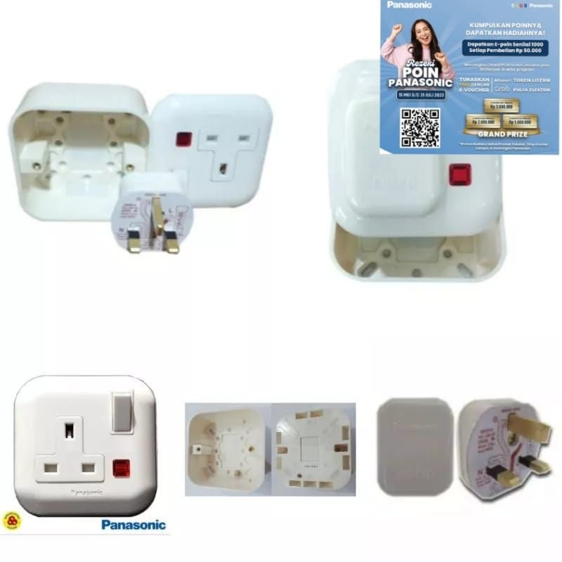 PANASONIC Stop Kontak AC Set WBJ 1214-3K (Dijual per Bagian dan Set Lengkap Tinggal pilih di pilihan Variasi)