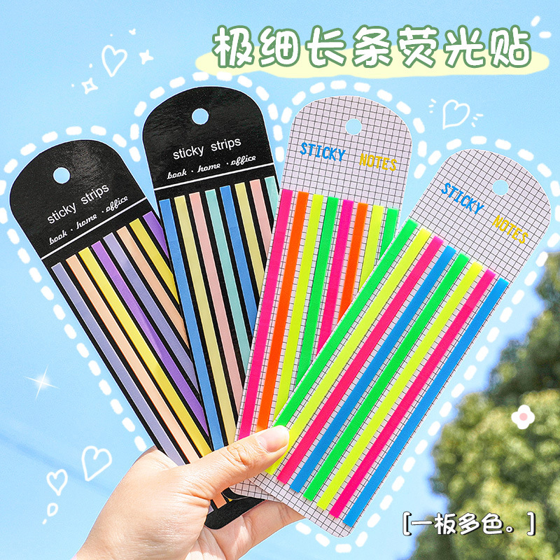 

COD 160pcs Long Strip Index Sticky Note / Index Flag Pembatas Penanda Mark Page Marker Binder / key mark sticker / index sticky note