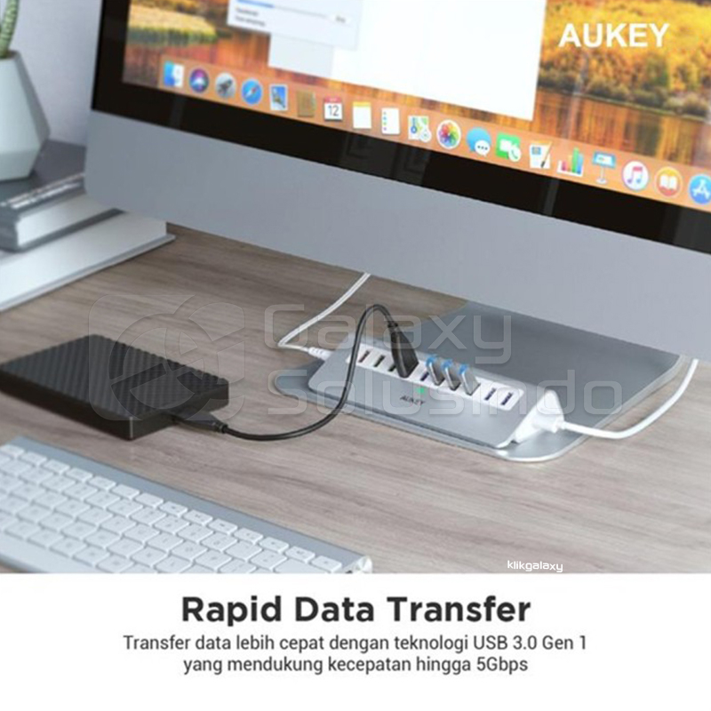 AUKEY CB-H6S 3 Charging Ports and 7 USB HUB 3.0