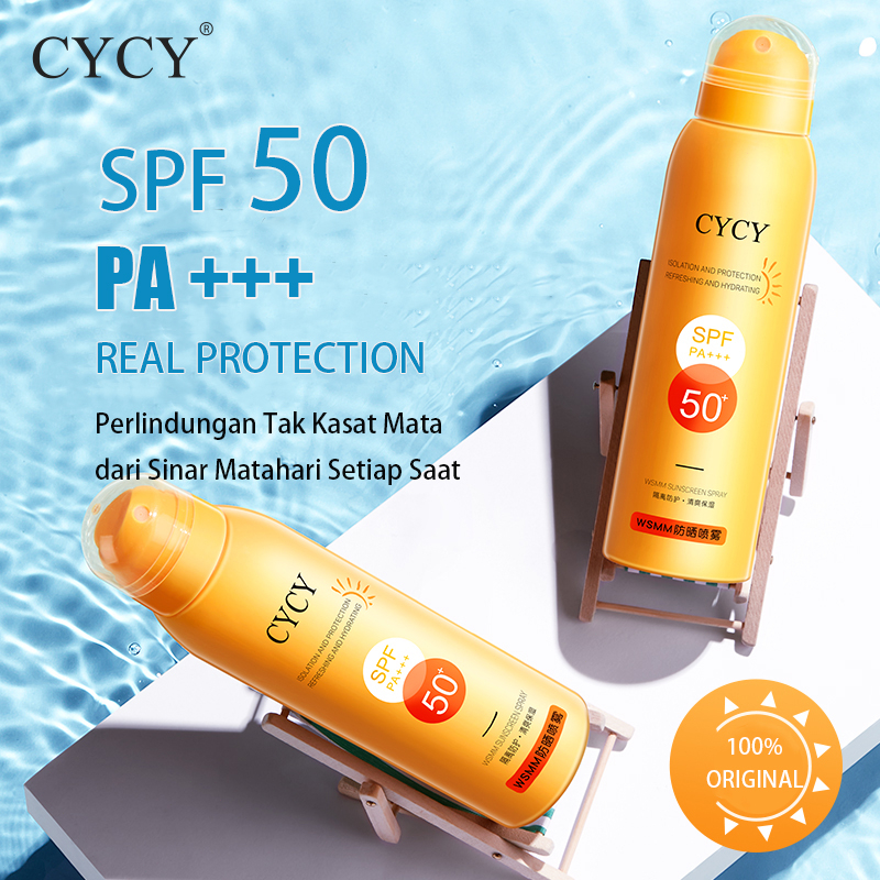 [Ready Stock]CYCY Sunscreen Spray 150 ml Whitening and UV Isolation SPF 50 PA+++