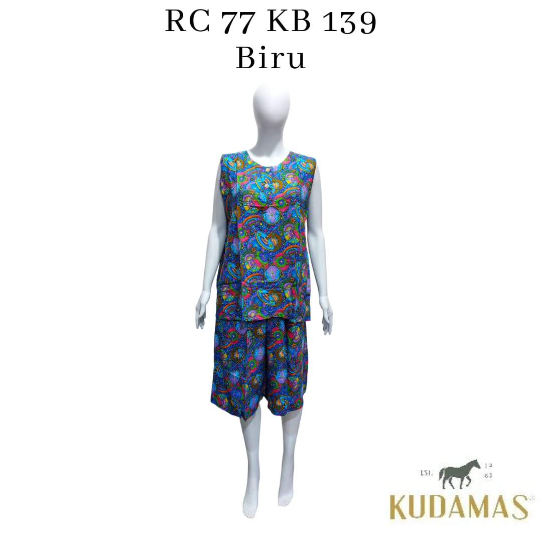 AS Setelan Kulot Batik Kudamas RC 77 Tanpa lengan Busui