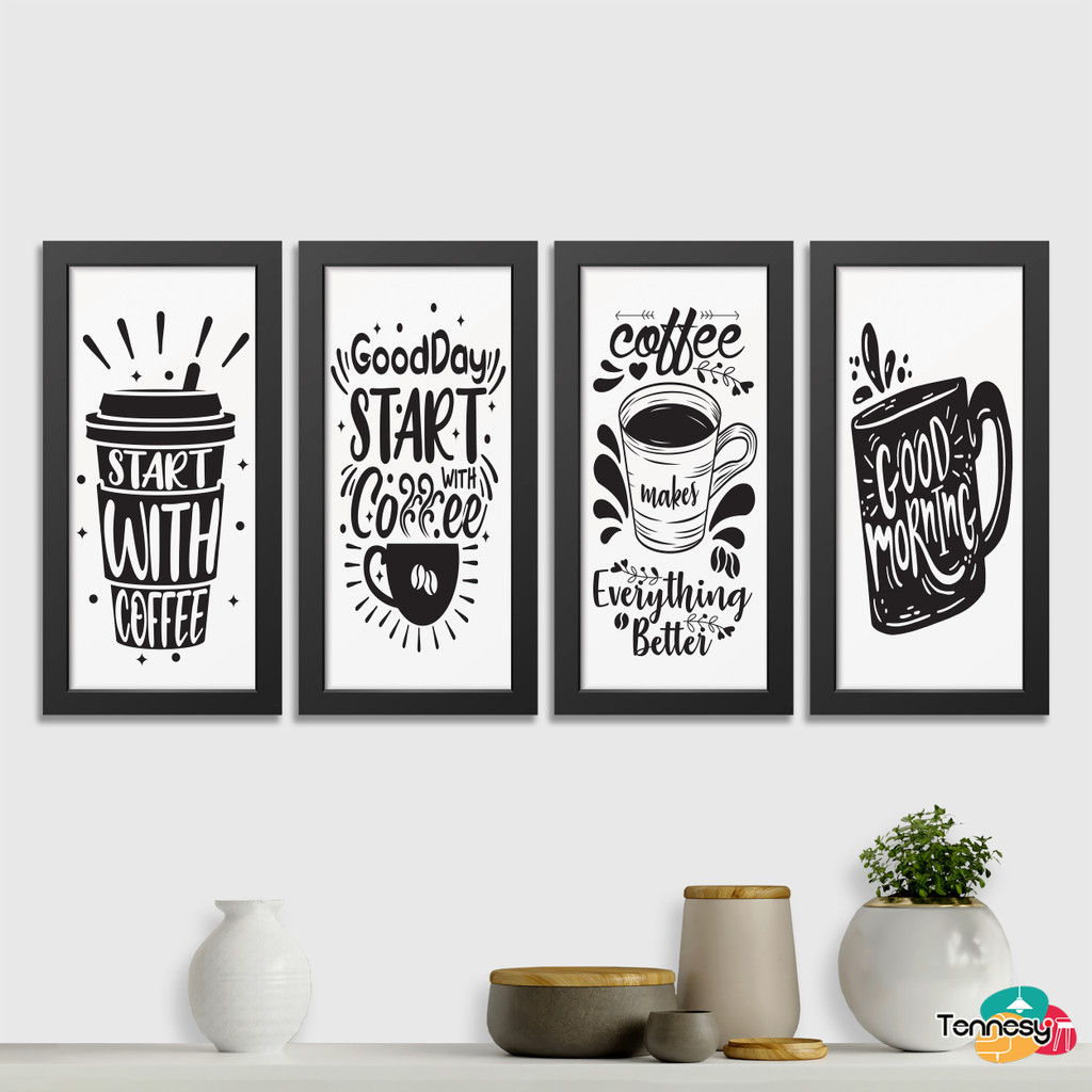 HIASAN DINDING WALL DECOR PAJANGAN POSTER DEKORASI KAMAR RUMAH COFFEE KOPI