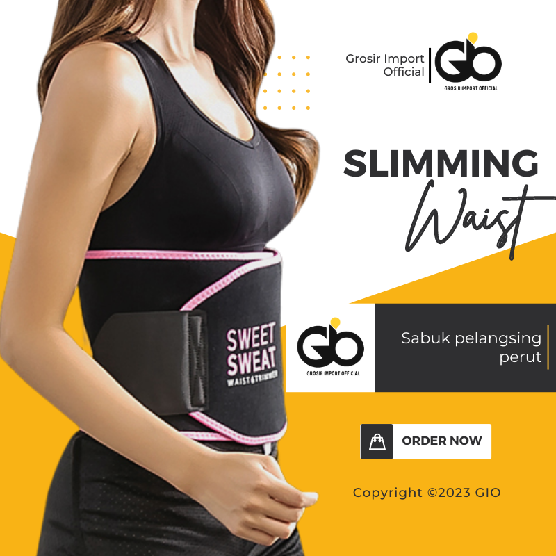 sHopYi- Korset Perut Olahraga Volly Gym Fitness Pelangsing Pengecil Perut Buncit Pria Wanita Sweat