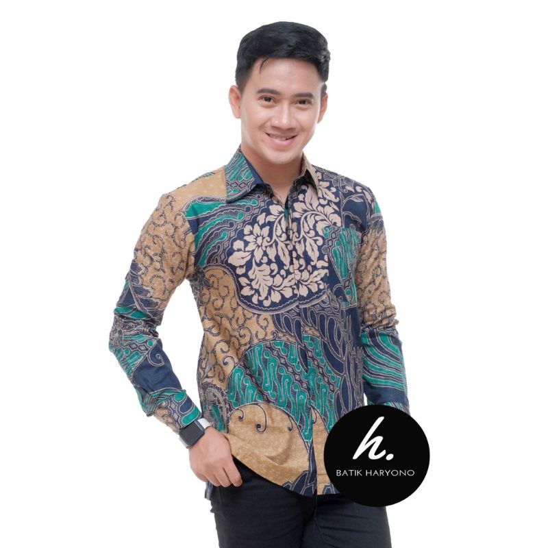 BAJU BATIK KATUN PREMIUM LAPIS FOURING SLIMFIT KEMEJA PANJANG PANGERAN BATIK M L XL XXL XXXL