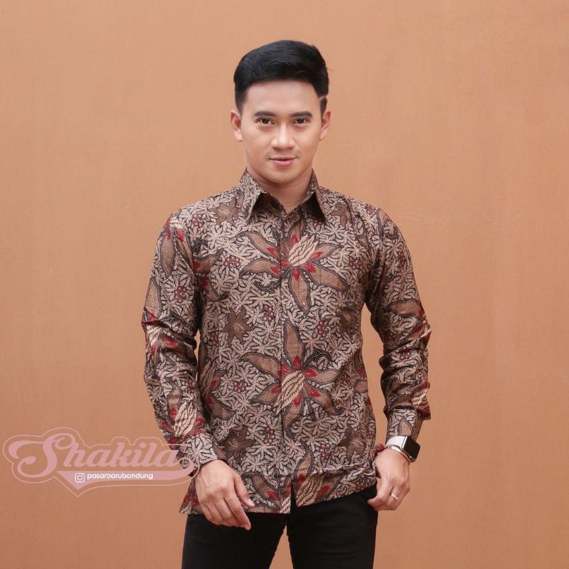 BAJU BATIK KATUN PREMIUM LAPIS FOURING SLIMFIT KEMEJA PANJANG PANGERAN BATIK M L XL XXL XXXL