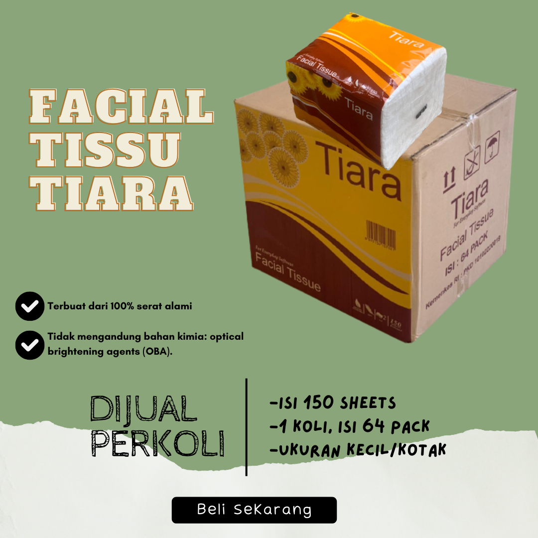 Tissue Tiara Facial 2 Ply Tisu Wajah/ Tissue Lembut ( Dijual Per Koli ) Tisu Ukuran 150Sheet/180Sheet/250Sheet/1000sheet