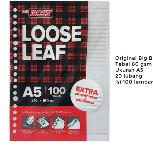 

Loose Leaf A5 BigBoss / Isi Binder A5 BigBoss