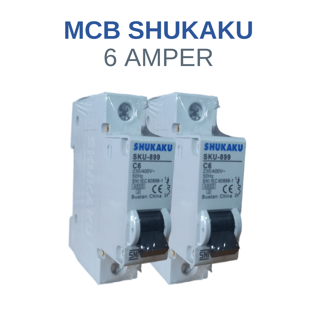 MCB 6A SHUKAKU MCB 6 AMPERE SAKLAR LISTRIK 1 PHASE MCB SHUKAKU 6 AMPER