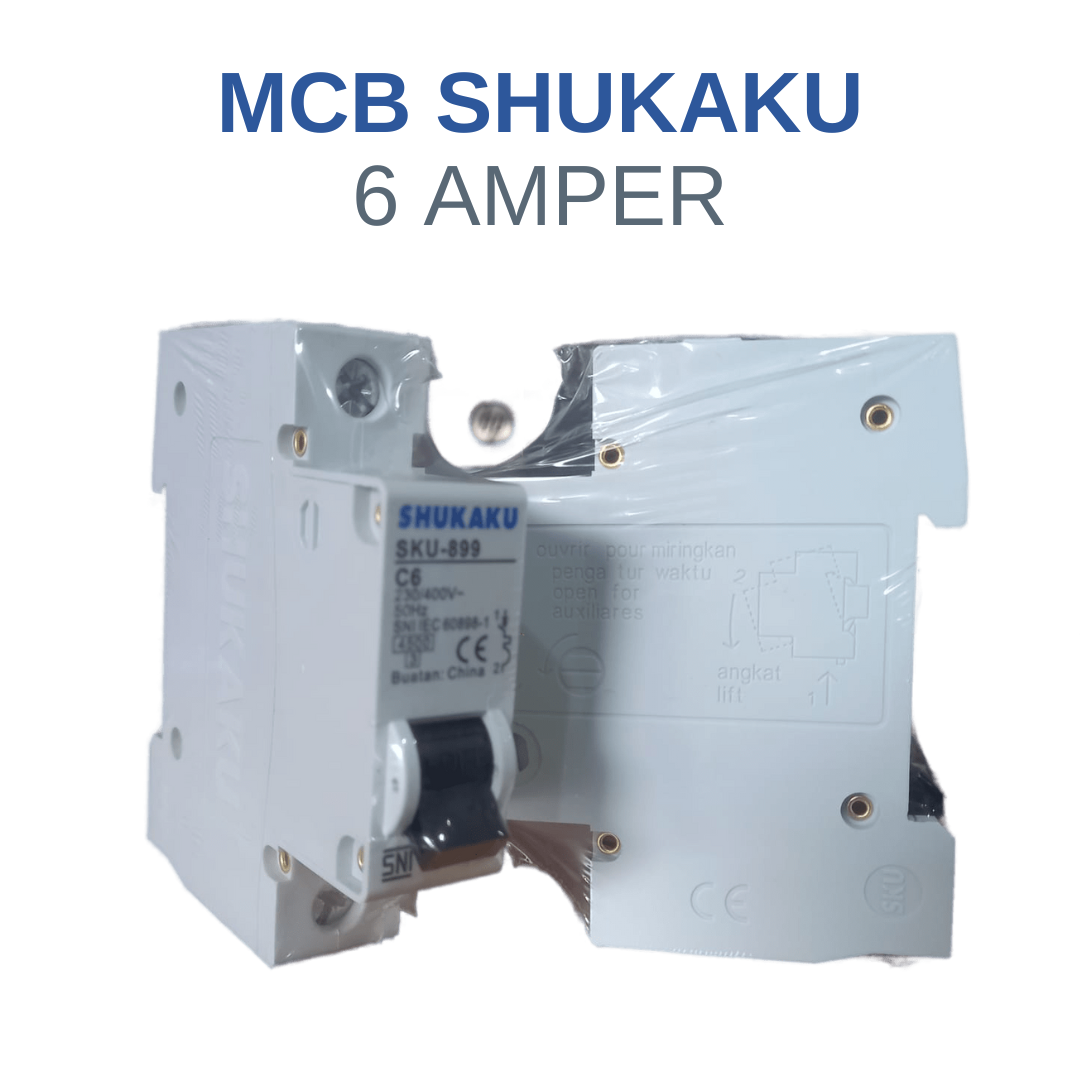 MCB 6A SHUKAKU MCB 6 AMPERE SAKLAR LISTRIK 1 PHASE MCB SHUKAKU 6 AMPER