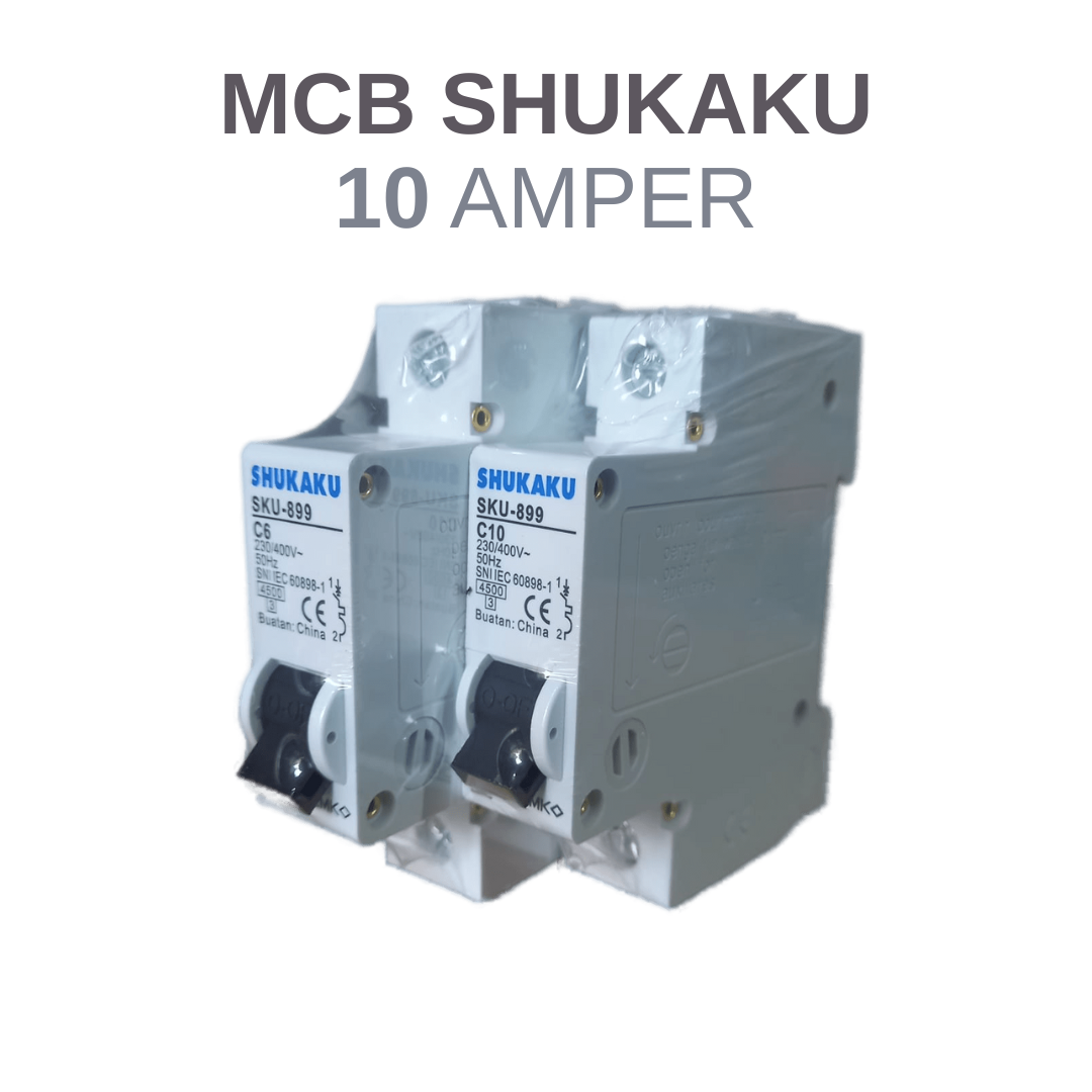 MCB 10A SHUKAKU MCB 10 AMPERE SAKLAR LISTRIK 1 PHASE MCB SHUKAKU 10A