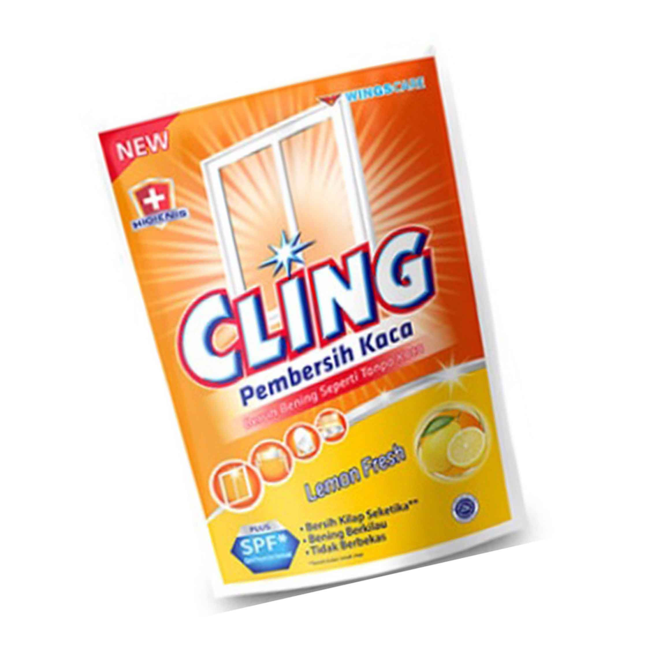 Wings / Cling / Pembersih kaca / Lemon Fresh / Net.425ml