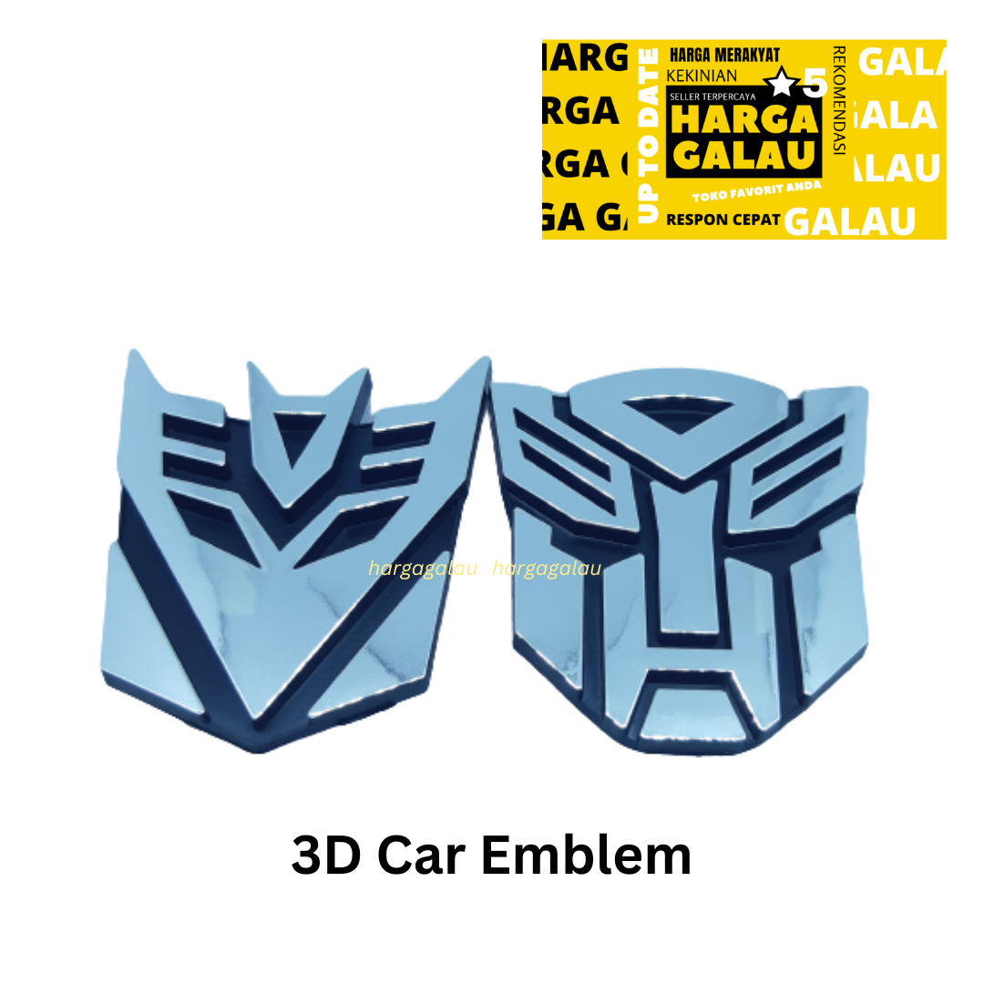 3D Car Emblem Lambang Transformers Untuk tempelan Mobil logo +-8cm