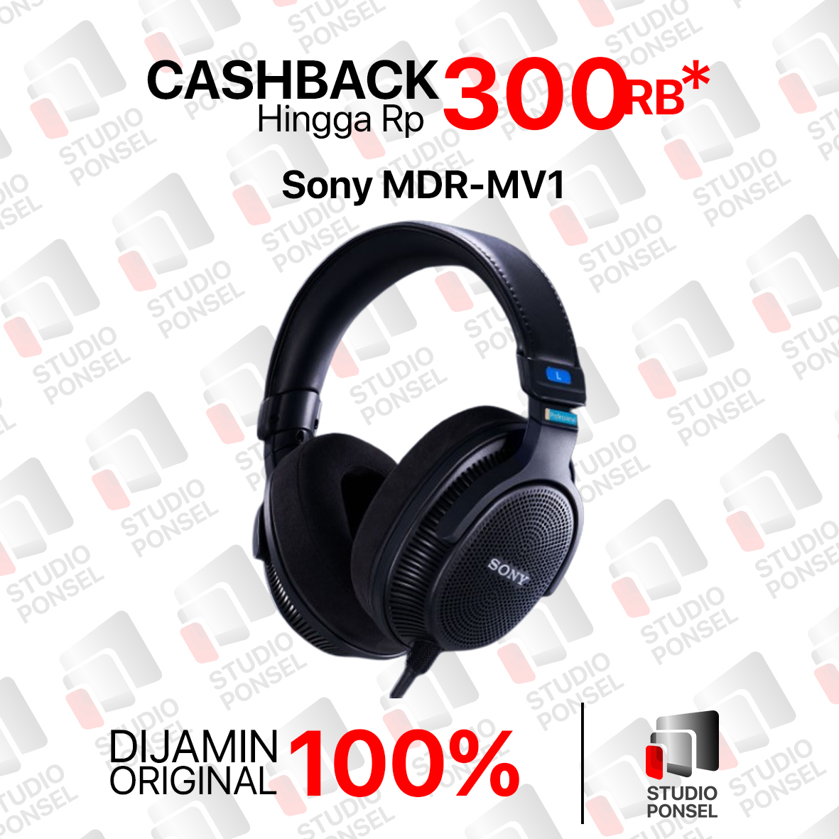 SONY MDR-MV1 Open Back Studio Monitor Headphones / MDR MV1 / MV1