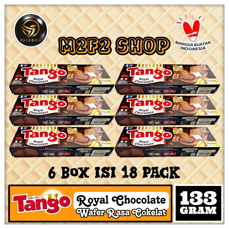 

Tango Wafer Royal Chocolate | Krim Cokelat Box - 133 gr (Kemasan 6 Box)