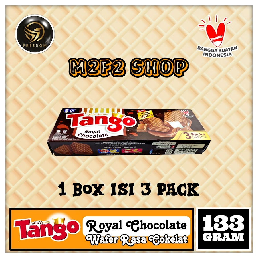 

Tango Wafer Royal Chocolate | Krim Cokelat Box - 133 gr (Kemasan Satuan)