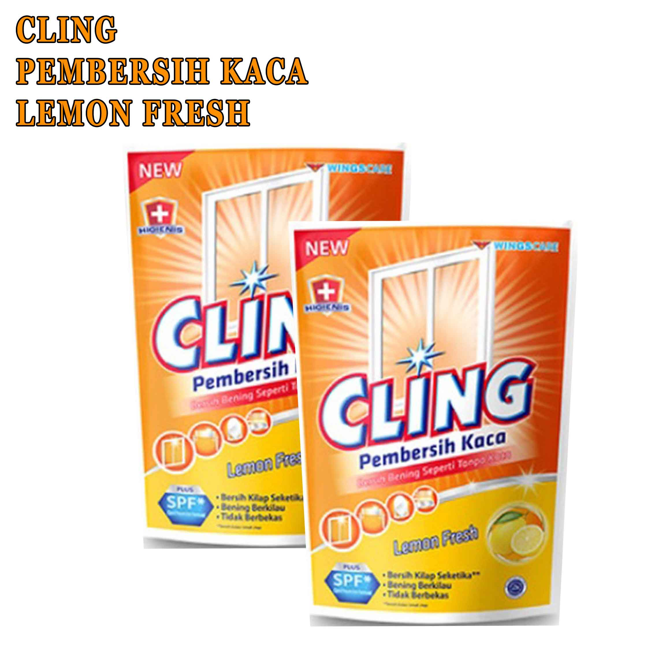 Cling* Wings* Pembersih kaca* Lemon Fresh* Net.425ml