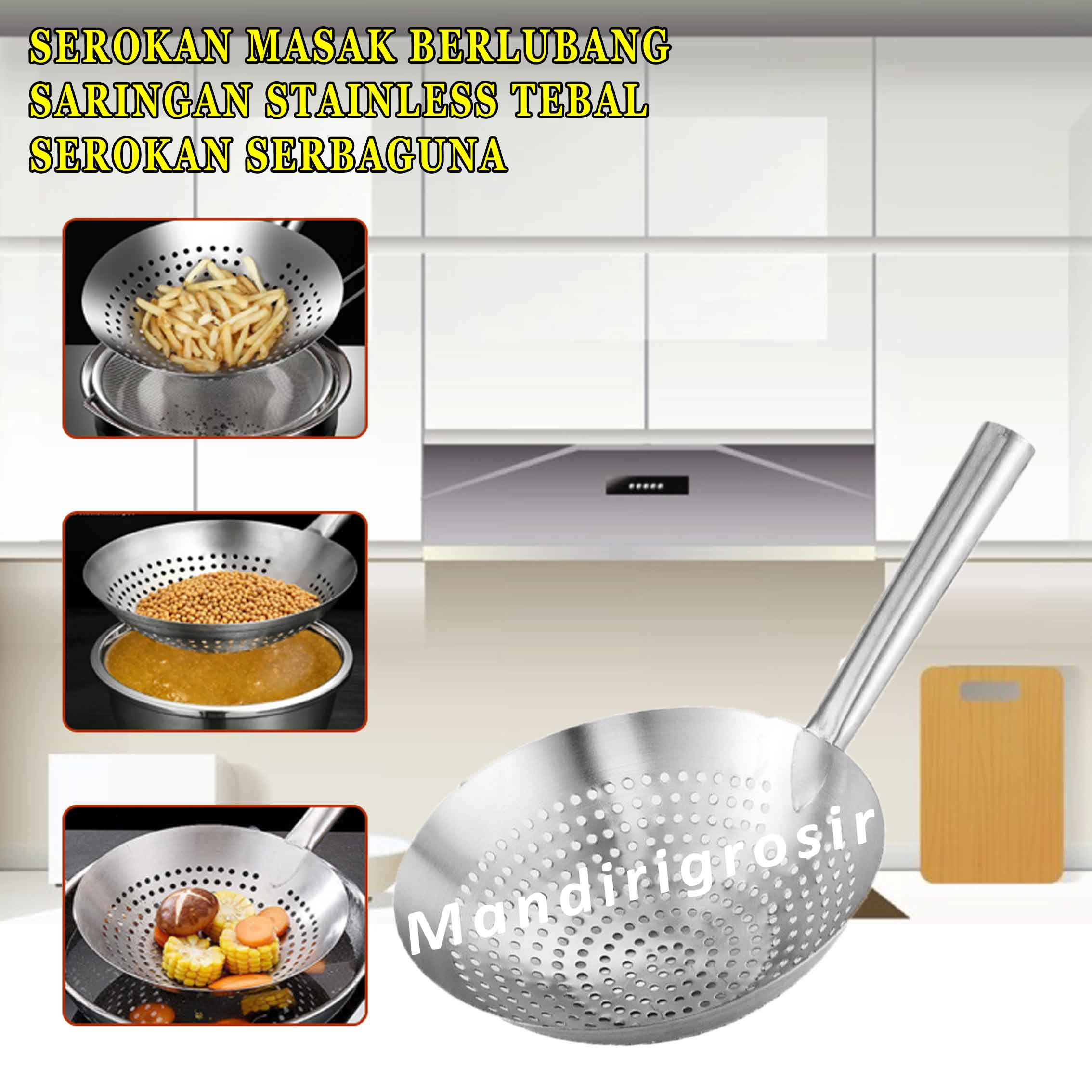 Saringan Masakan* Serokan Lubang* Saringan Stainless* Saringan 28cm