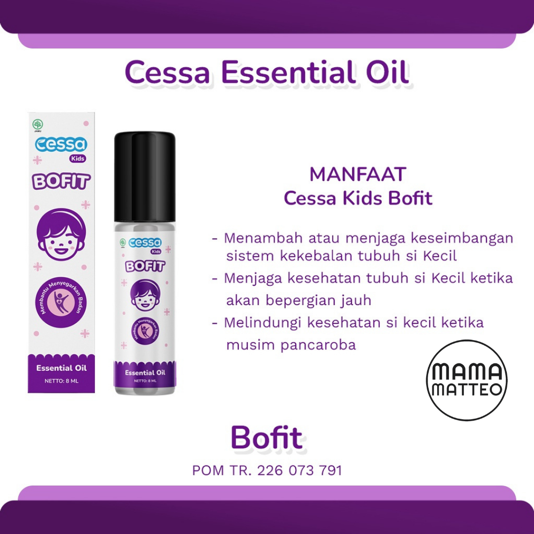 CESSA Baby Kids Natural Essential Oil 8ml / Cessa Biru Cough N Flu Happy Nose / Batuk Pilek / Merah Fever Drop Fedrop / Orange Lenire / Hijau Itch Away / Ungu Immune Booster Bofit / Lavender / CESSA BANDUNG