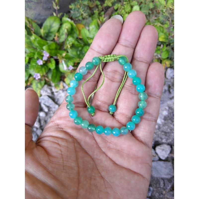 Gelang Batu Natural Blue Amazonite