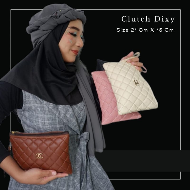 CLUTCH DIXY BORDIR PAKE TALI PENDEK SAJAi