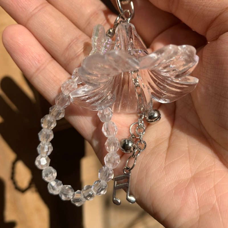 butterfly bell keychain