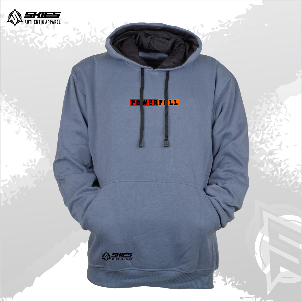 Sweater Hoodie Pria Distro Skies Warna Abu Denim Authentic Sablon Logo PowerFull Hoodie Korean Style Sweater Hoodie Pria Distro Hoodie Hoodie Oversize Pria Distro Hoodie Polos Pria Switer Hoodie Unisex