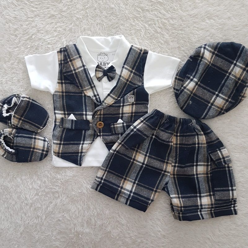 baju Bayi Boy suspender set