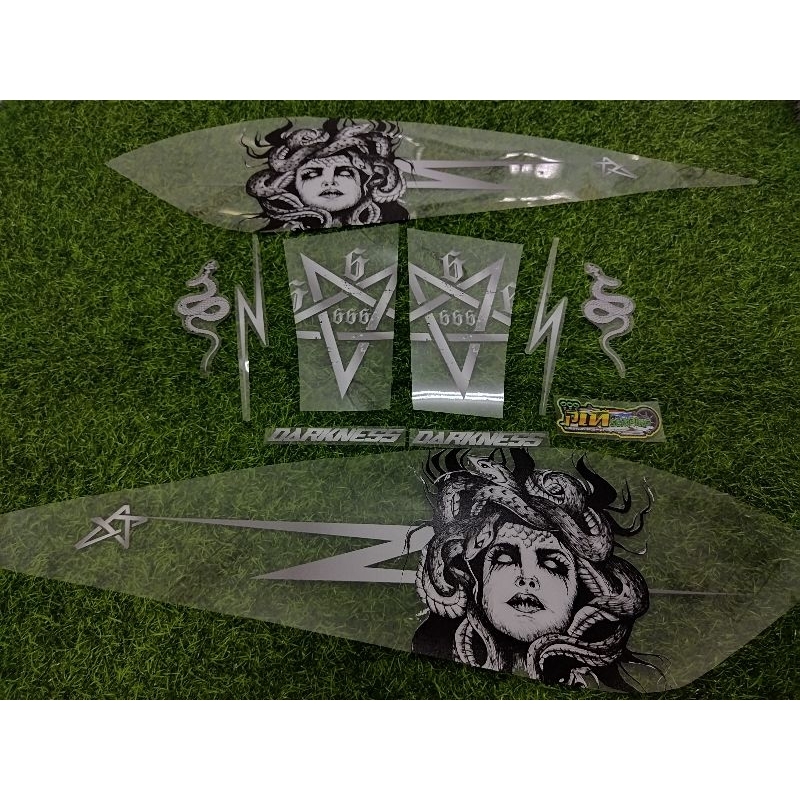 Striping/Sticker Genio transparan design costume terbaru medusa 666
