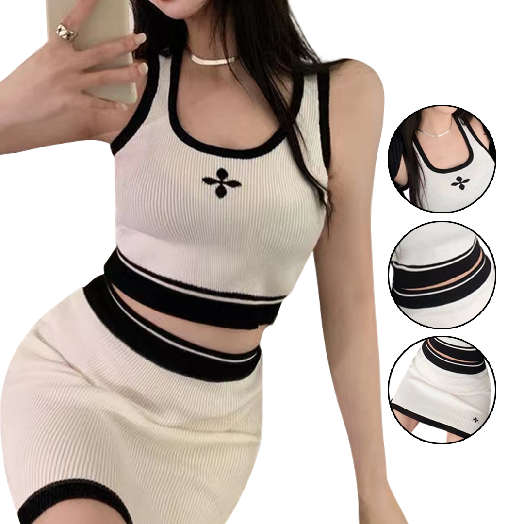 Tanktop Allsize 2In1 Set Rok Mini Bahan Premium Style Korean - YOYOSOO