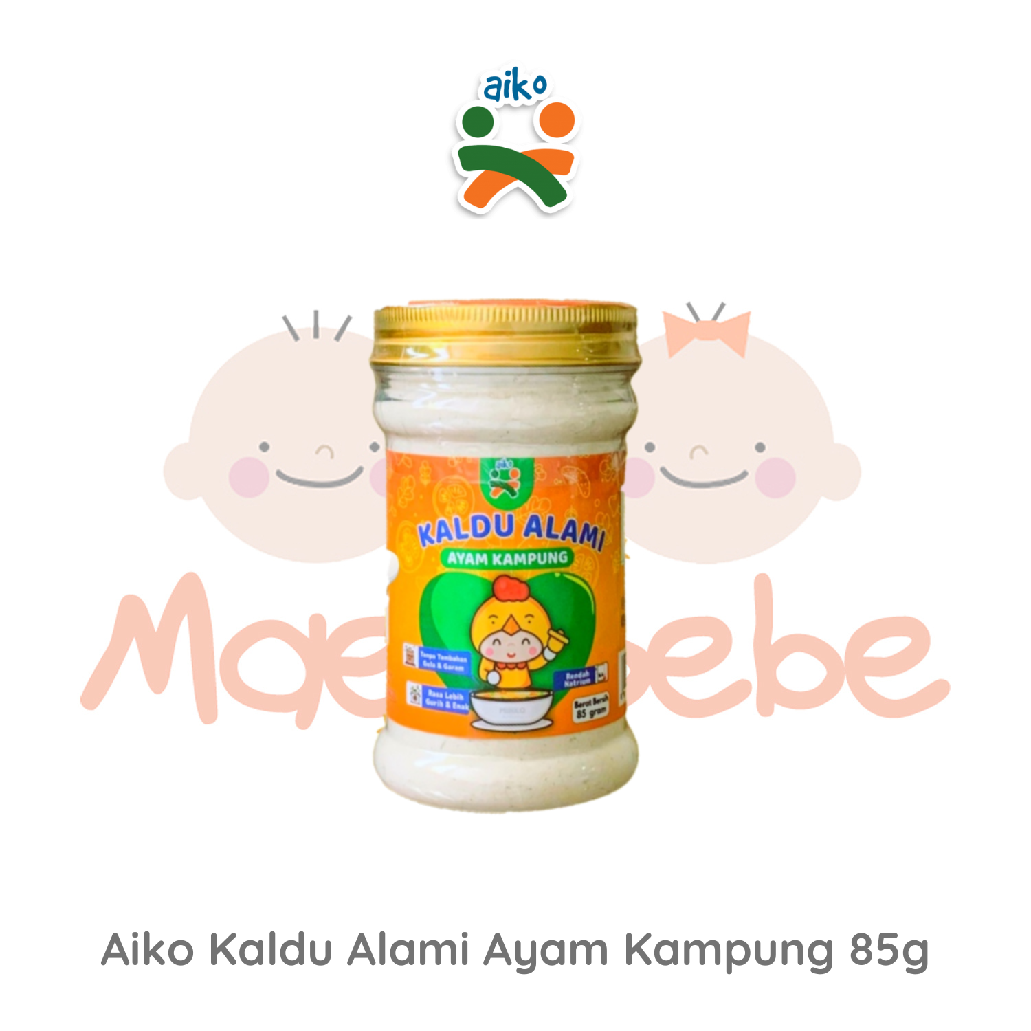 Aiko Kaldu Bubuk Alami Bumbu Penyedap Rasa Non MSG Rasa Ayam Kampung 85g