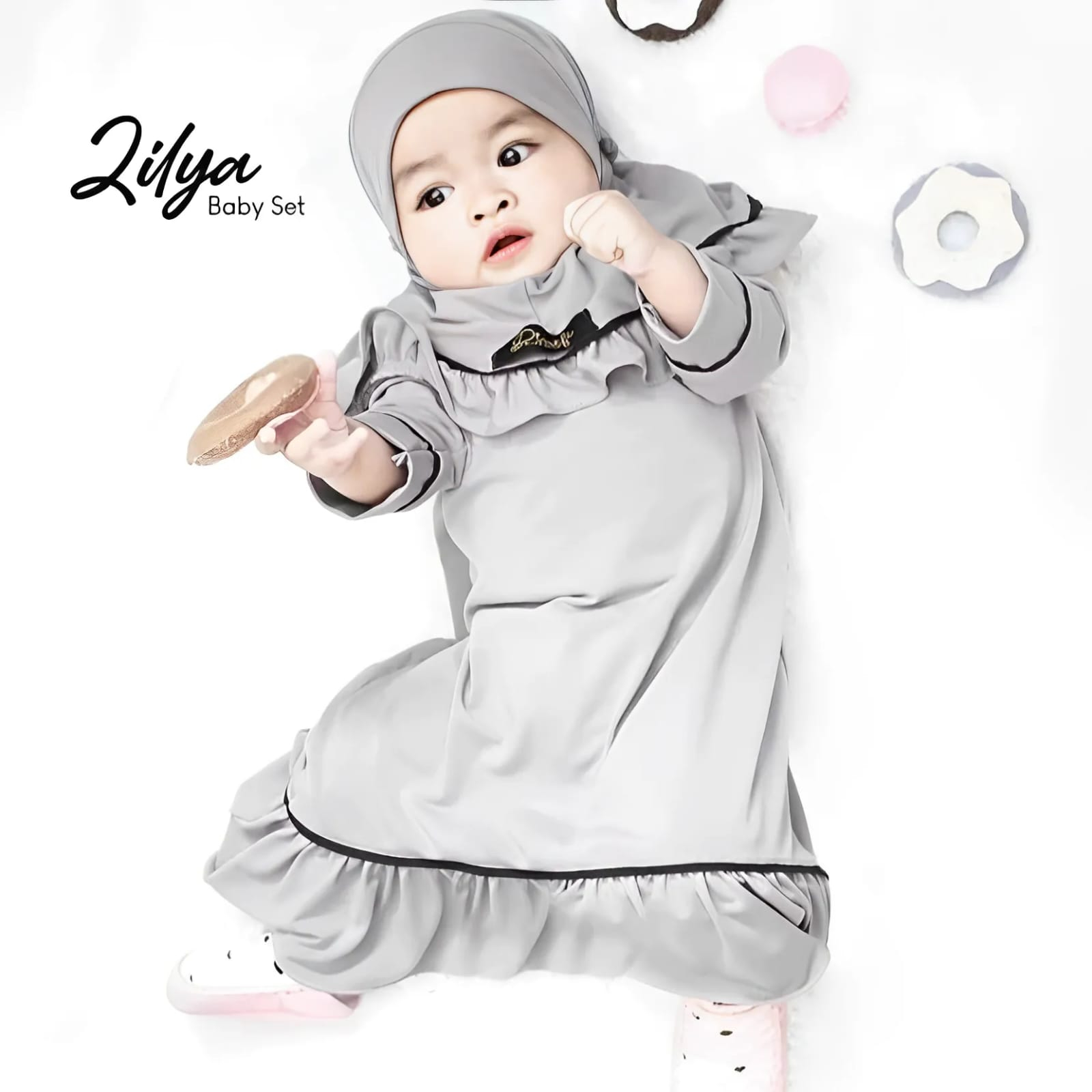 Terbaru Gamis Anak Perempuan 1-2 Tahun Zilia Syari Gamis Set Anak Bayi Perempuan