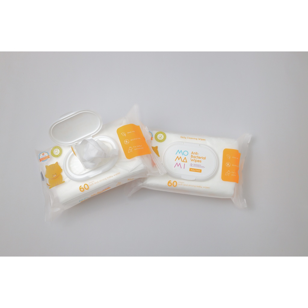 Tisu Basah Anti Bakteri  Bayi Momami Baby Antibacterial Wipes