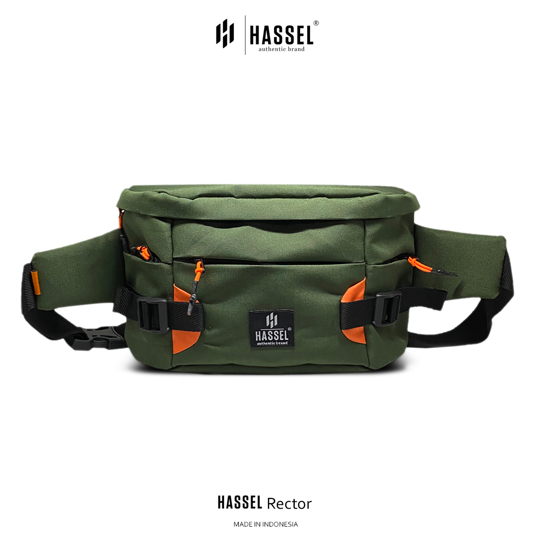 Tas Waistbag Pria Hassel Rector / Tas Pinggang Pria / Tas Dada Pria / Tas Selempang Pria Original / Tas Waistbag Original / Tas Santai / Tas Premium