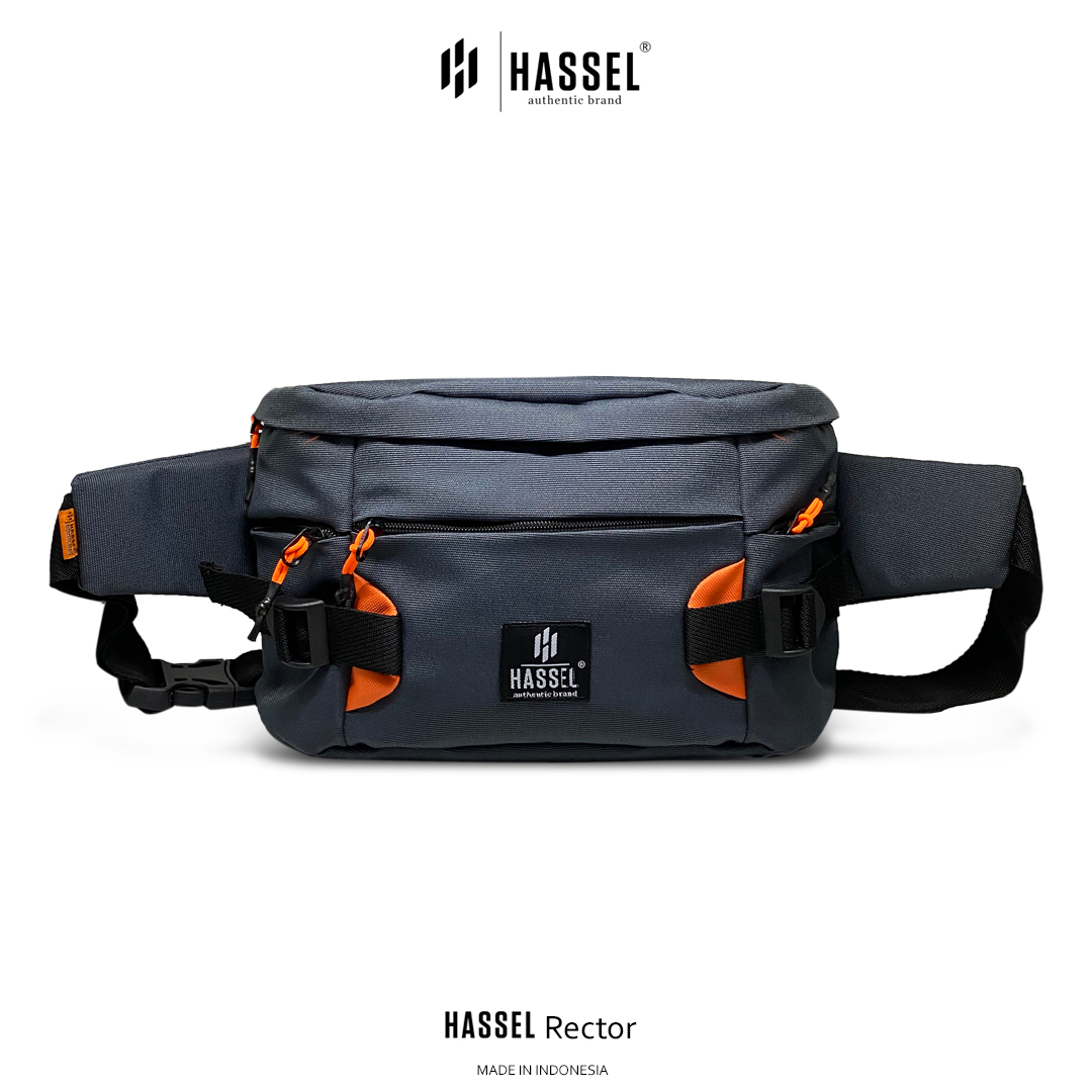 Tas Waistbag Pria Hassel Rector / Tas Pinggang Pria / Tas Dada Pria / Tas Selempang Pria Original / Tas Waistbag Original / Tas Santai / Tas Premium