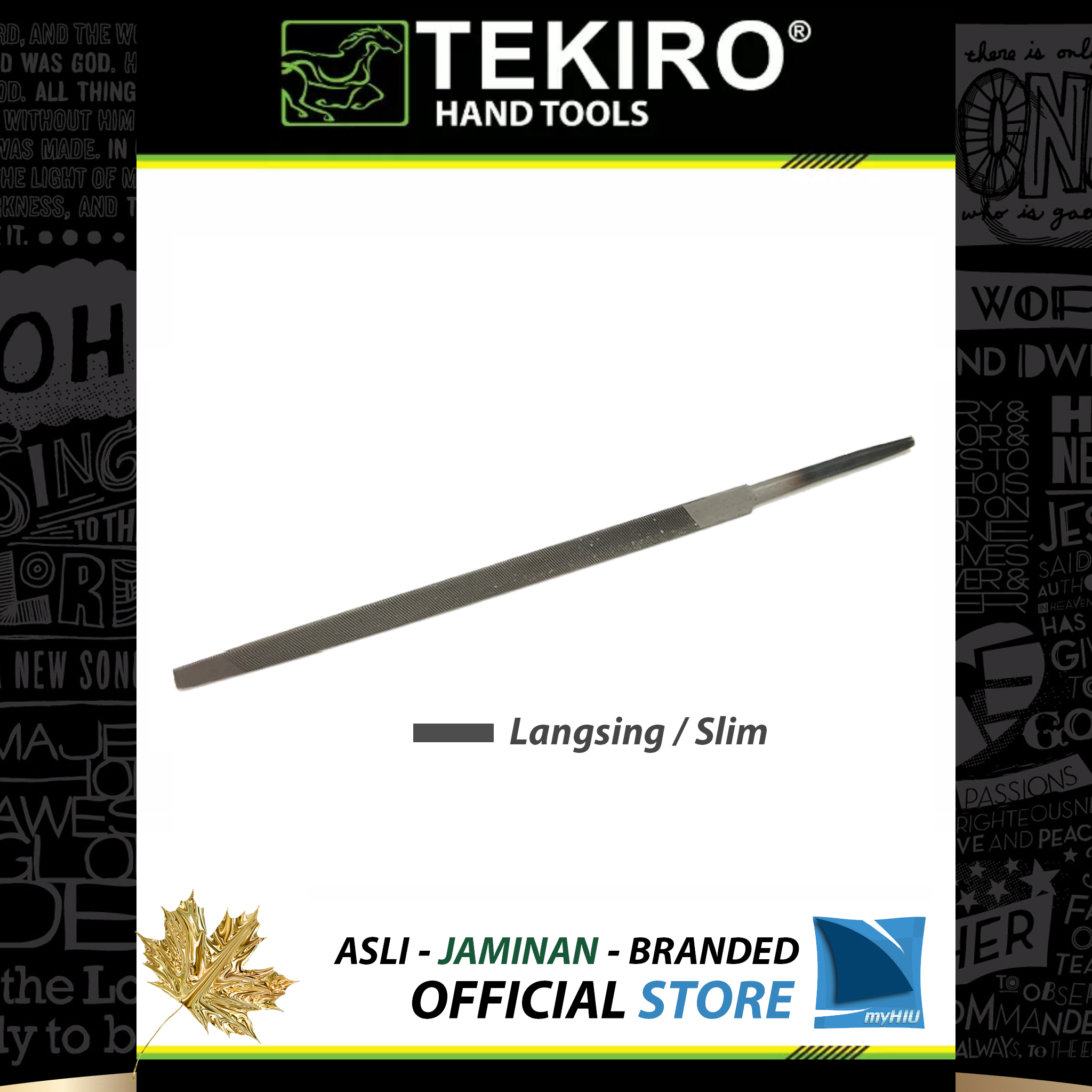 Kikir Segitiga 5&quot; inch Dobel Ekstra Langsing / Double Extra Slim Taper Files TEKIRO