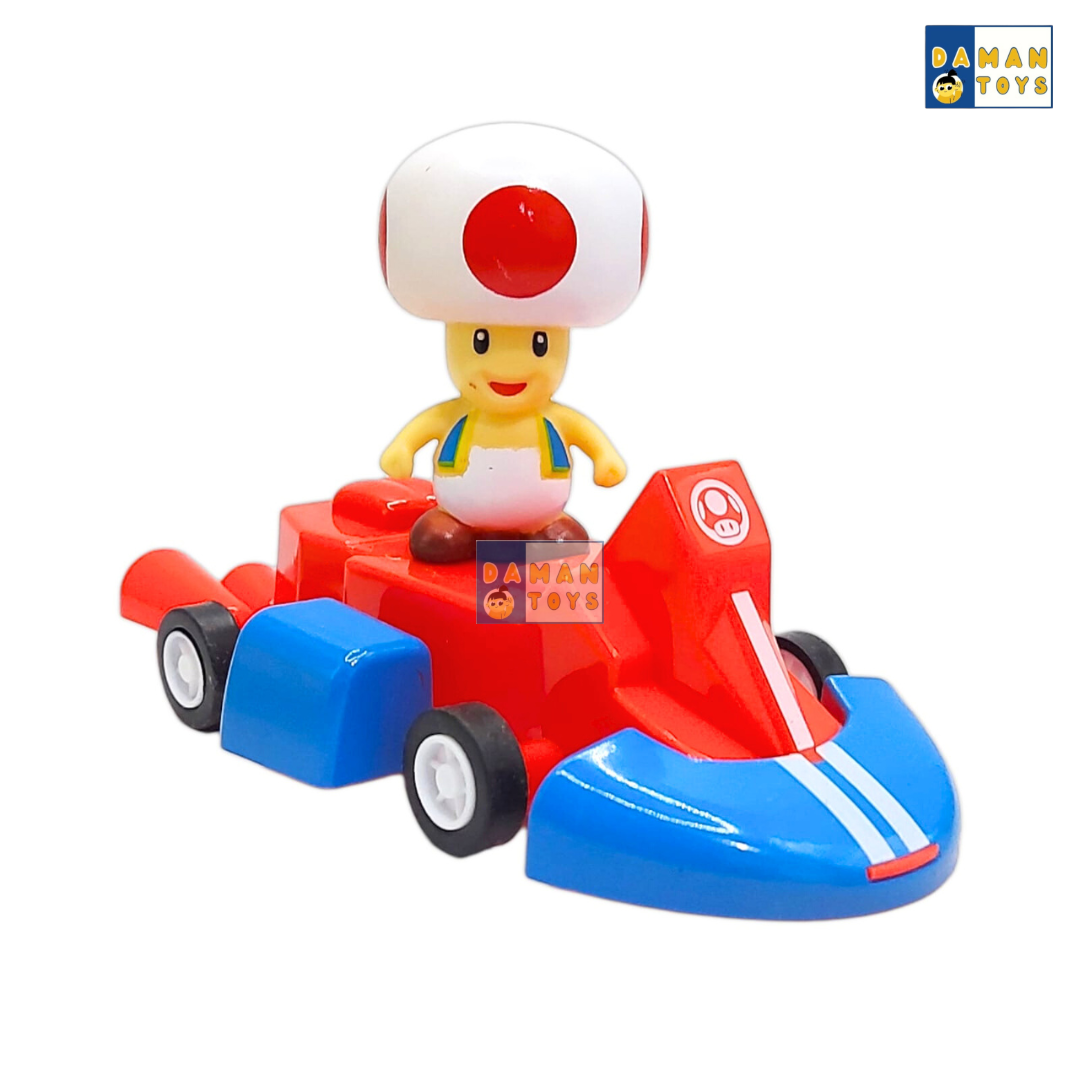 Mainan Mobil Super Mario Kart Luigi Bowser Koopa Donkey Kong  Putri Princess Pull Back